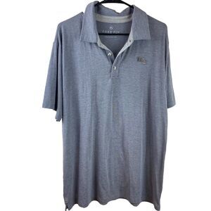 Free Fly Gray Bamboo Polo Collared Logo Casual Mens Size XL